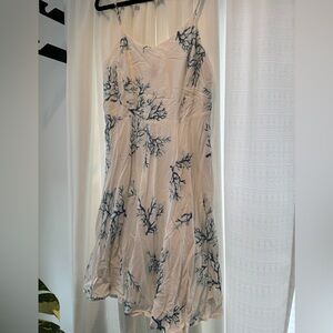 Elegant Blue Coral and White Dress